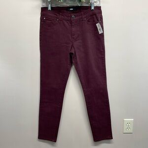 NWT else Malbec Wine Burgundy Skinny Denim Jeans 27
